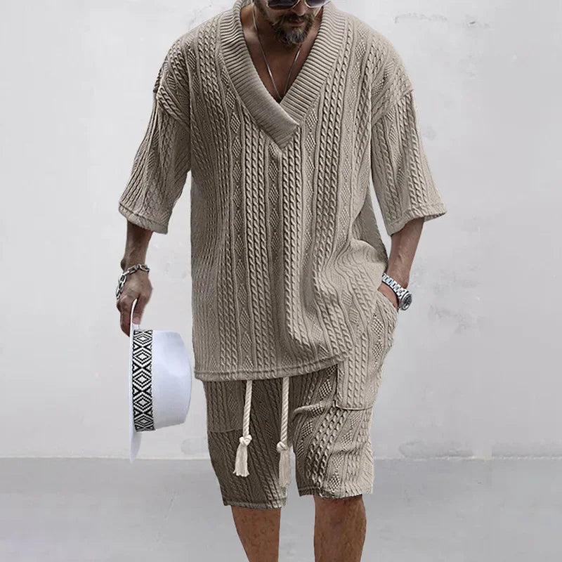 Men's Casual Knit Streetwear Set