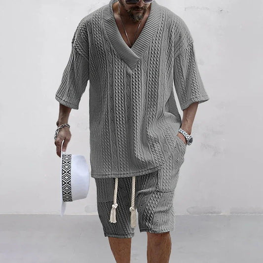 Men's Casual Knit Streetwear Set