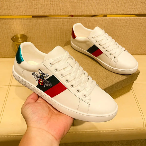 Bee Embroidery Skate Sneakers